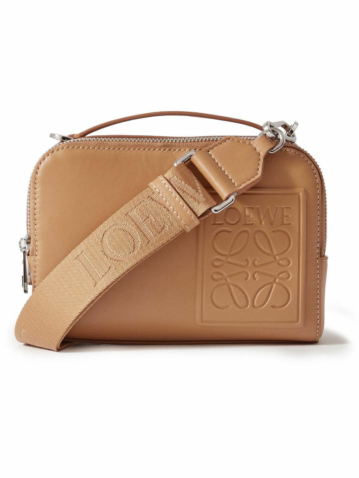 【LOEWE】ミニ ロゴ デボス レザー メッセンジャーバッグ ロゴ LOEWE - Mini Logo-Debossed Leather Messenger Bag Loewe