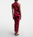 Pucci Labirinto halterneck maxi dress