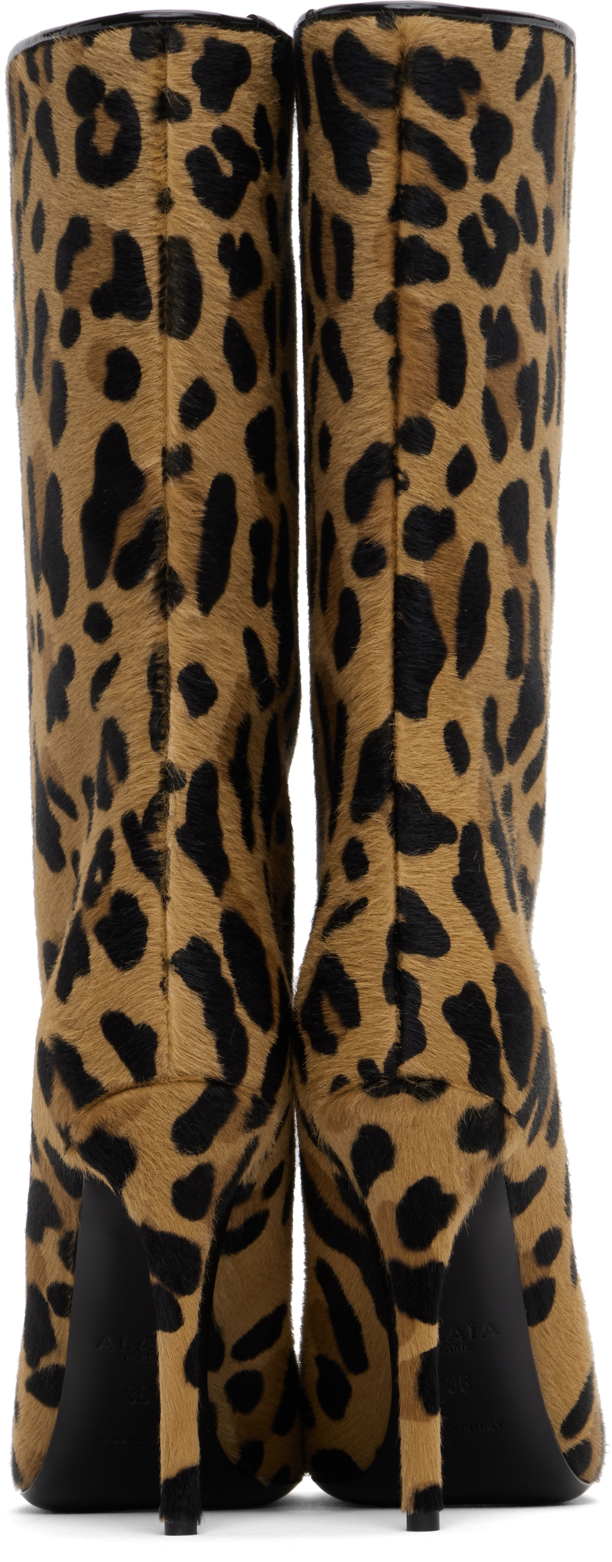ALAÏA Tan & Black Low 90 Boots
