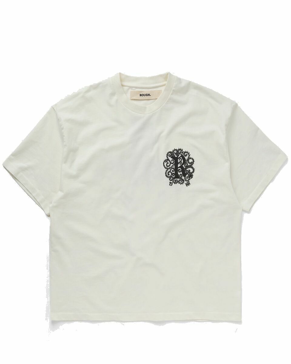 Photo: Rough. Olive Cross T Shirt White - Mens - Shortsleeves