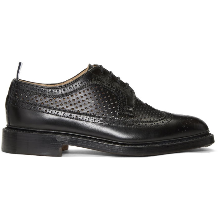 Photo: Thom Browne Black Perforated Classic Longwing Brogues