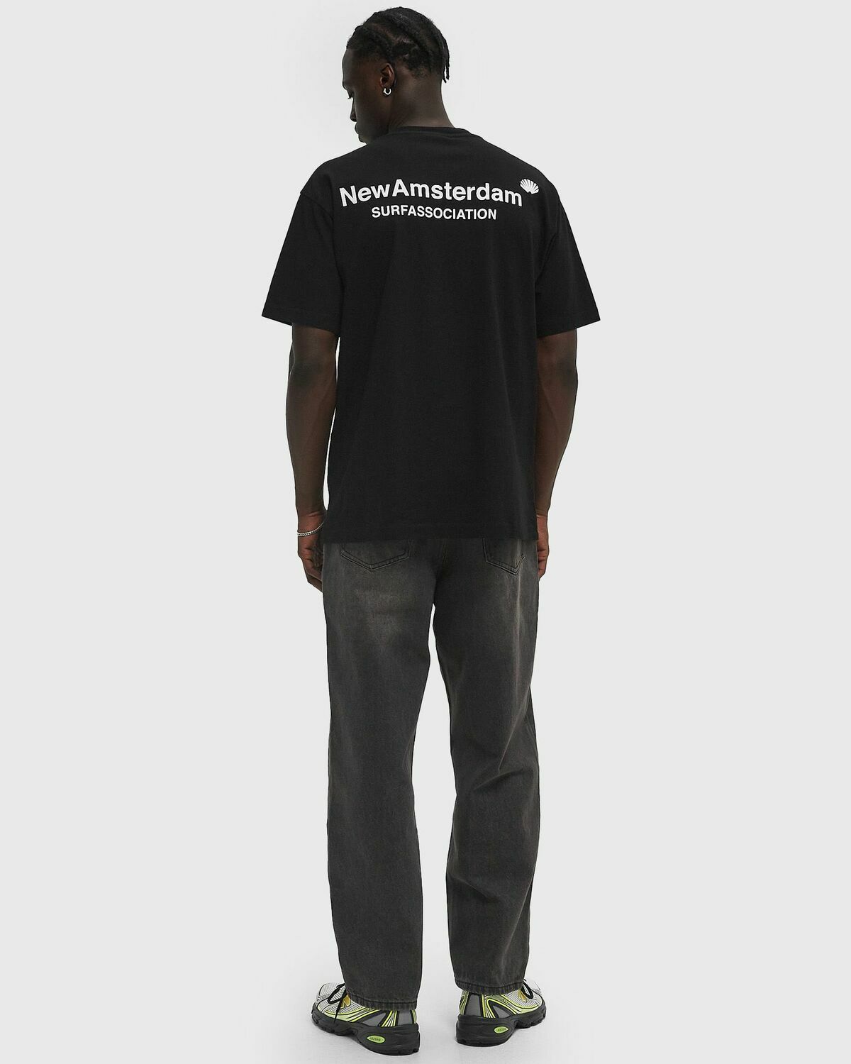 New Amsterdam LOGO TEE Black Mens Shortsleefe