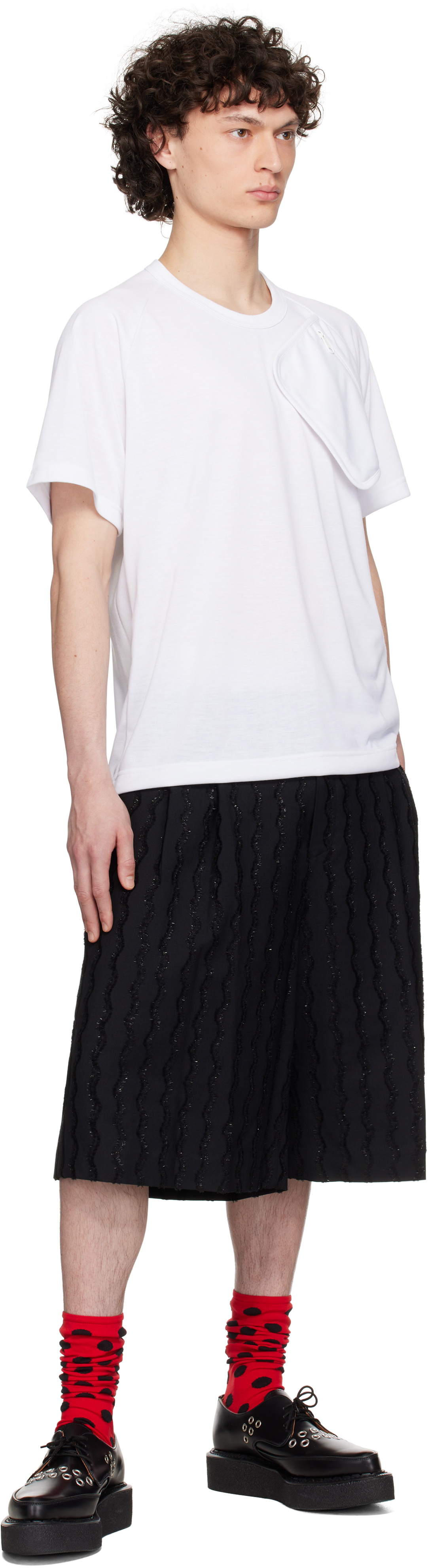 Comme des Garçons Homme Plus White Polyester Jersey T-shirt