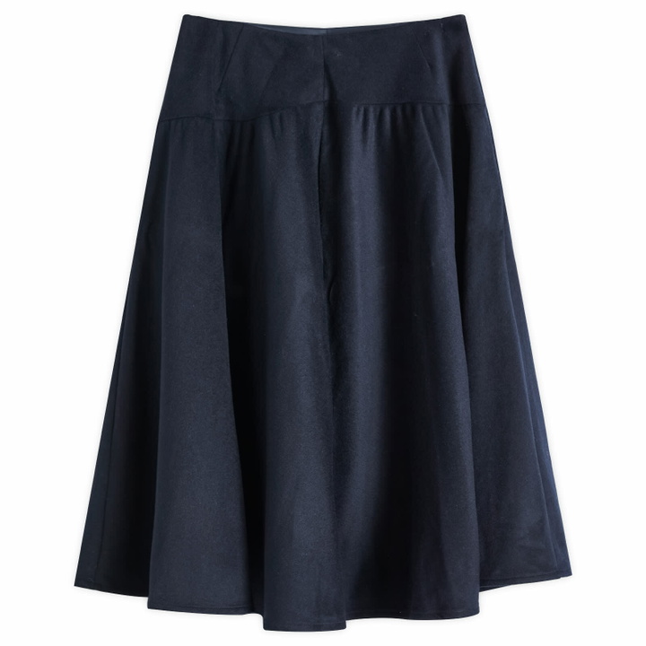 Photo: Peachy Den Women's Deba Wool Midi Skirt in Midnight