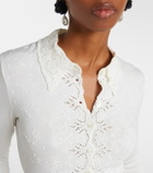 Magda Butrym Embroidered cotton-blend bodysuit