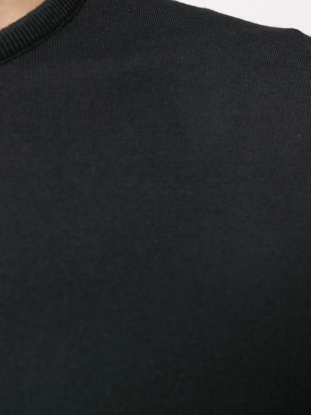 John Smedley Hatfield Long Sleeves Crewneck Pullover in Black