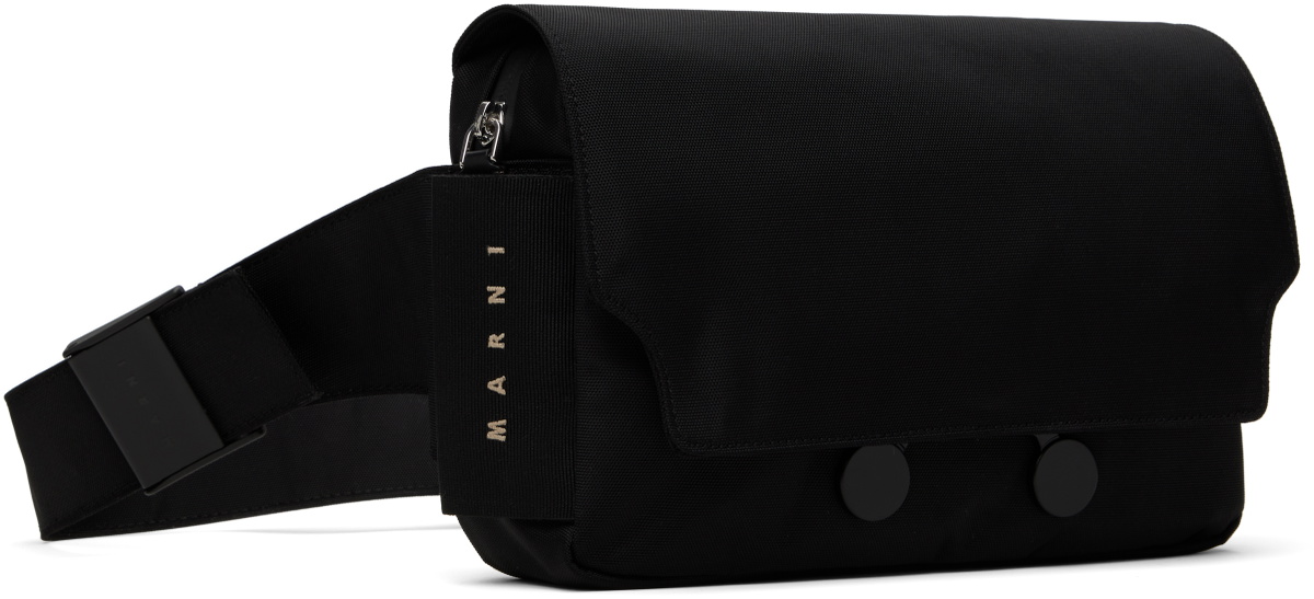 Marni Black Cordura Cityscape Belt Bag