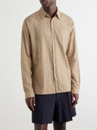 Oliver Spencer - Checked Cotton-Blend Seersucker Shirt - Neutrals