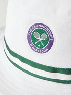 Polo Ralph Lauren - Wimbledon Webbing-Trimmed Logo-Appliquéd Cotton-Blend Terry Bucket Hat - White