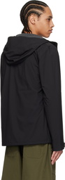 RAINS Black Suva Hardshell Cargo Rain Jacket