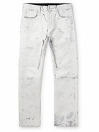 Givenchy - Straight-Leg Embellished Coated Stretch-Denim Jeans - White