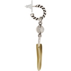Saint Laurent Silver Tooth Earring