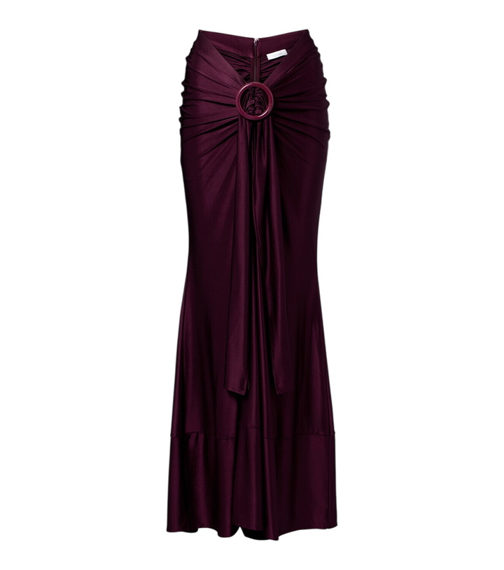 Photo: Rabanne Gathered satin maxi skirt