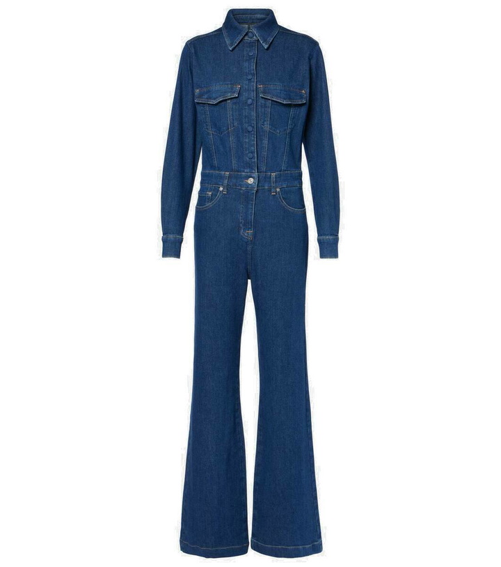 Photo: 7 For All Mankind Flared denim jumpsuit