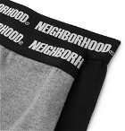 Neighborhood - Two-Pack Stretch Cotton-Blend Boxer Briefs - Black