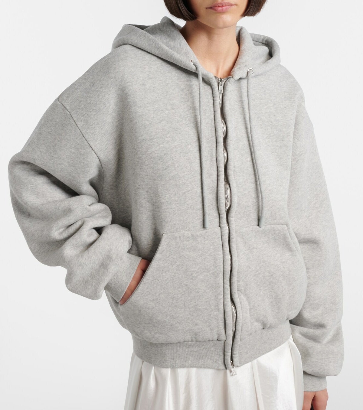 Acne Studios Faye cotton fleece zip-up hoodie