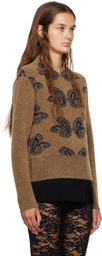 Puppets and Puppets Brown & Navy Jacquard Sweater