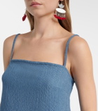 Jade Swim Iris seersucker top