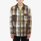 Junya Watanabe MAN Men's Flannel Check Chore Jacket in Black/Brown/Beige