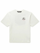 Palm Angels - Racing Logo-Embroidered Printed Cotton-Jersey T-Shirt - White