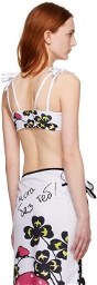 Chopova Lowena SSENSE Exclusive White Double Delight Mushroom Bikini Top