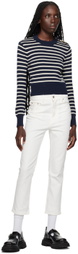 AMI Alexandre Mattiussi Navy Ami de Cœur Sweater