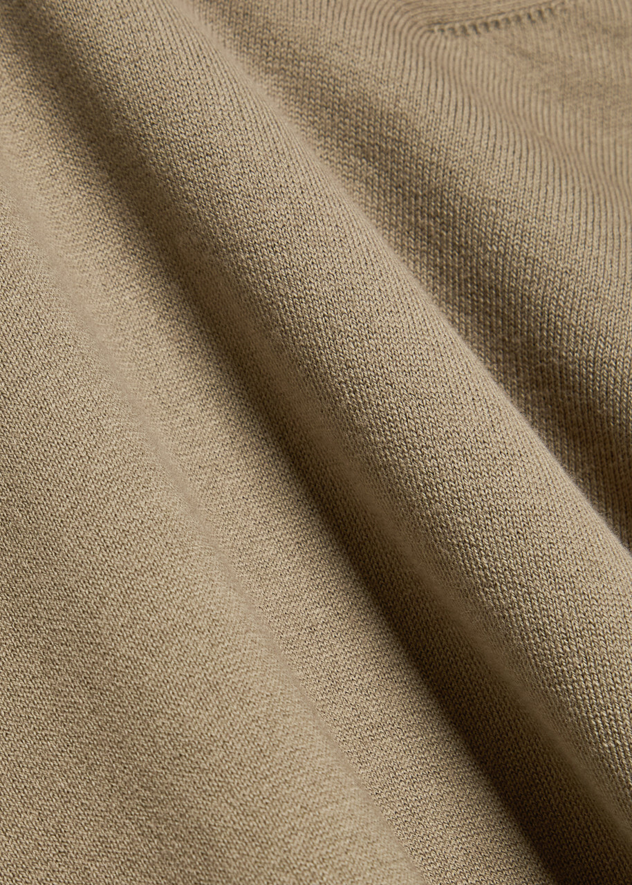 Sunspel Cotton Jumper Light Brown
