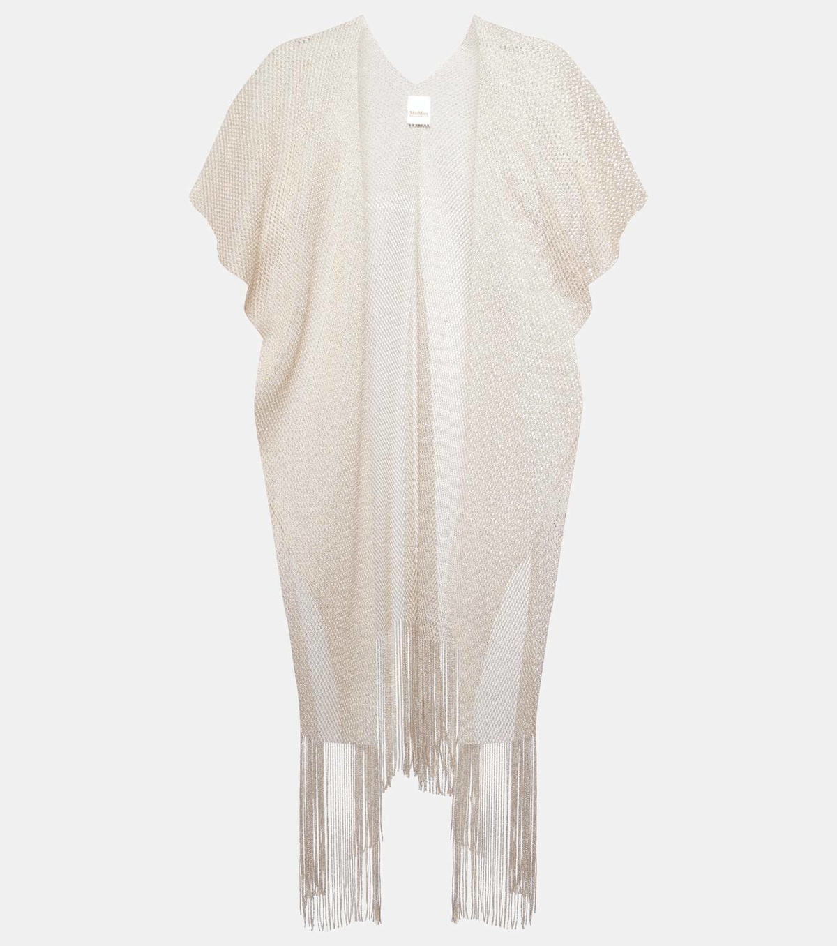 Max Mara Fringed Lurex® beach cover-up Max Mara