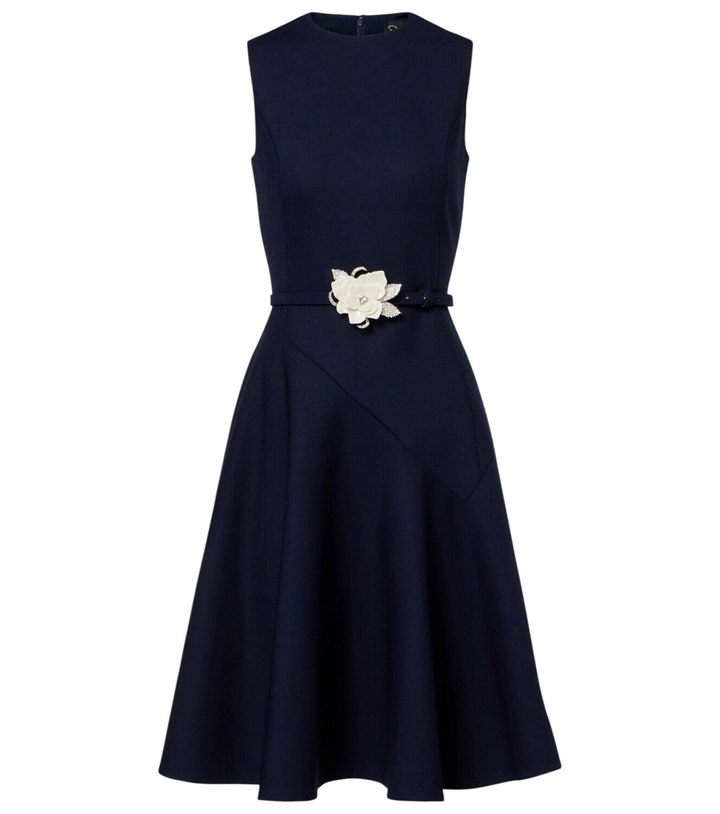 Photo: Oscar de la Renta Belted wool-blend midi dress