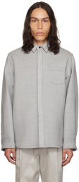 sacai Gray Suiting Bonding Shirt