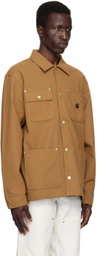 Carhartt Work In Progress Tan Michigan Faux-Leather Jacket