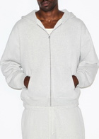 Skims Relaxed Cotton-blend Sweatshirt Grey