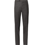 Canali - Dark-Grey Slim-Fit Donegal Wool and Silk-Blend Trousers - Men - Dark gray