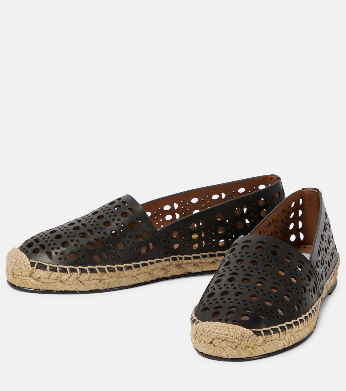 Alaïa Laser-cut leather espadrilles