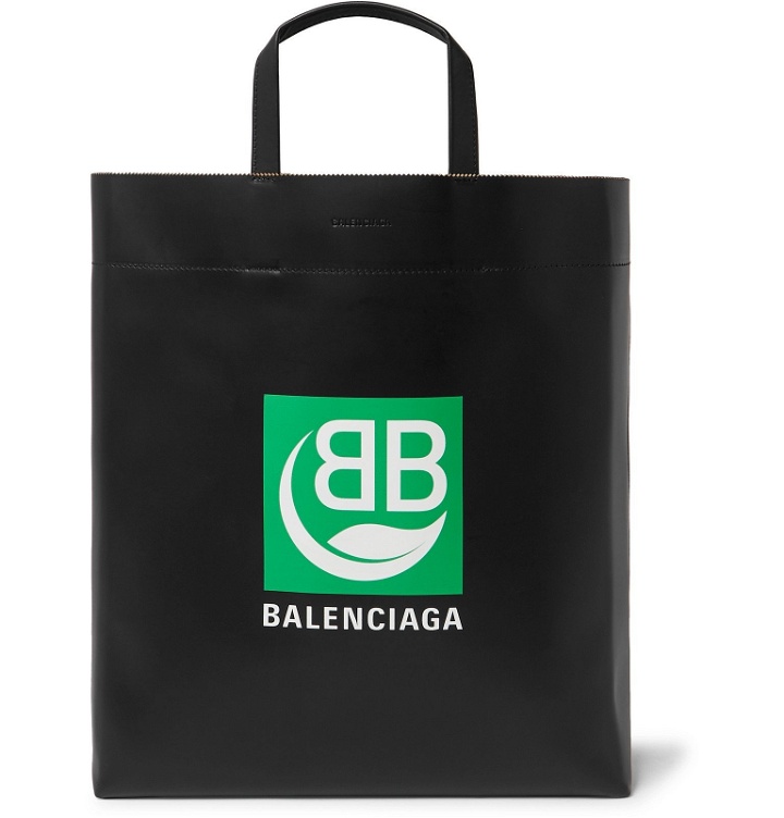 Photo: Balenciaga - Market Printed Leather Tote Bag - Black