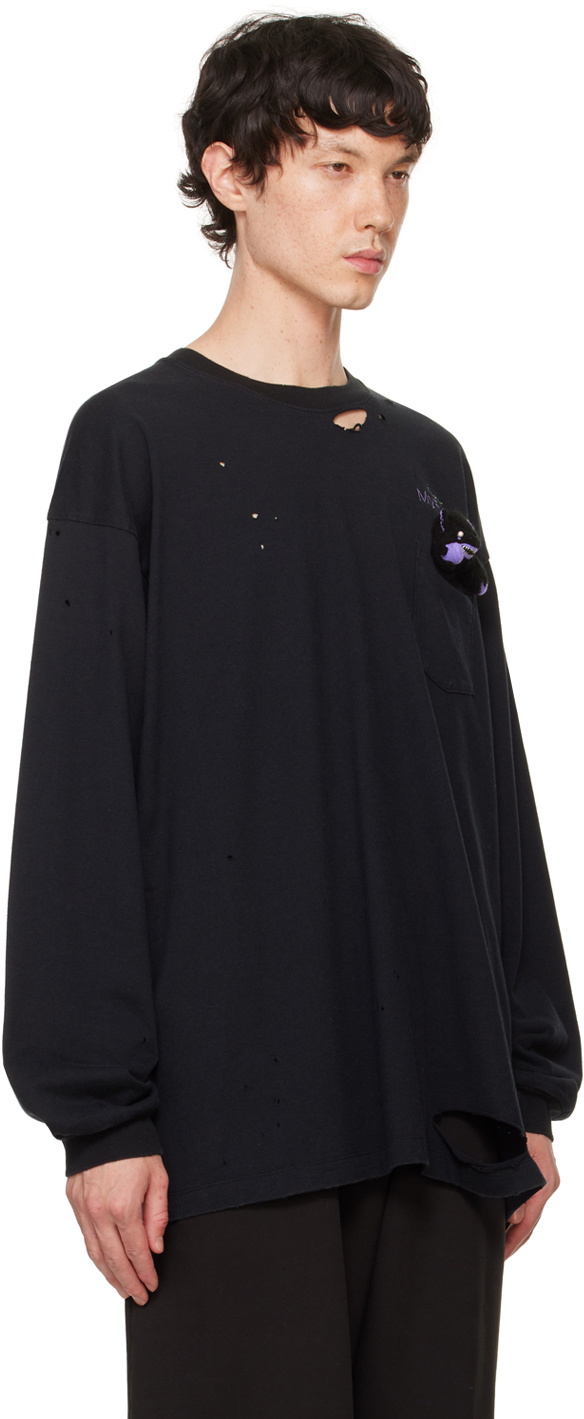 doublet Black With 'My Friend' Long Sleeve T-Shirt