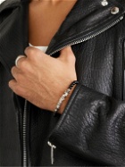 Alexander McQueen - Graffiti Silver-Tone Onyx Beaded Bracelet - Black