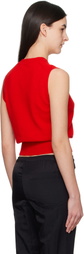 Nothing Written Red Emitt U-Neck Wool Vest