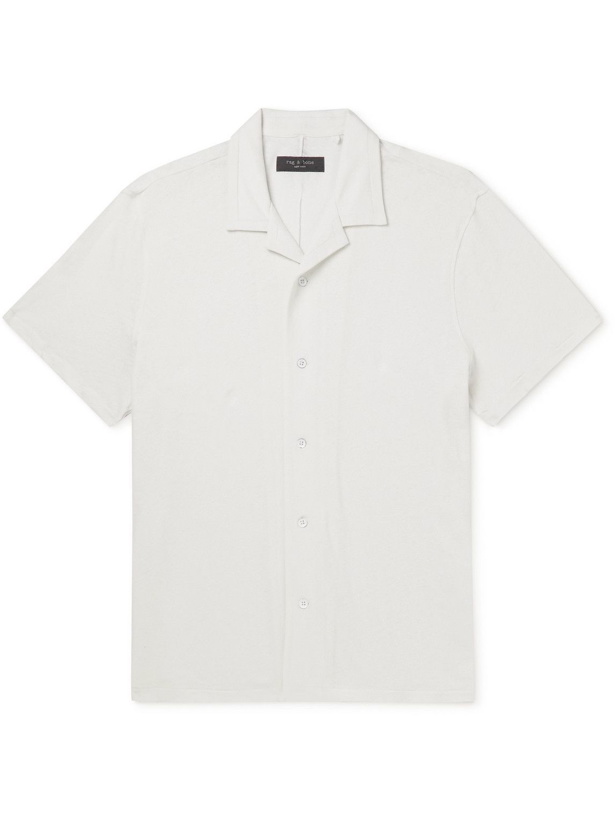 Photo: Rag & Bone - Avery Camp-Collar Linen and Cotton-Blend Shirt - White