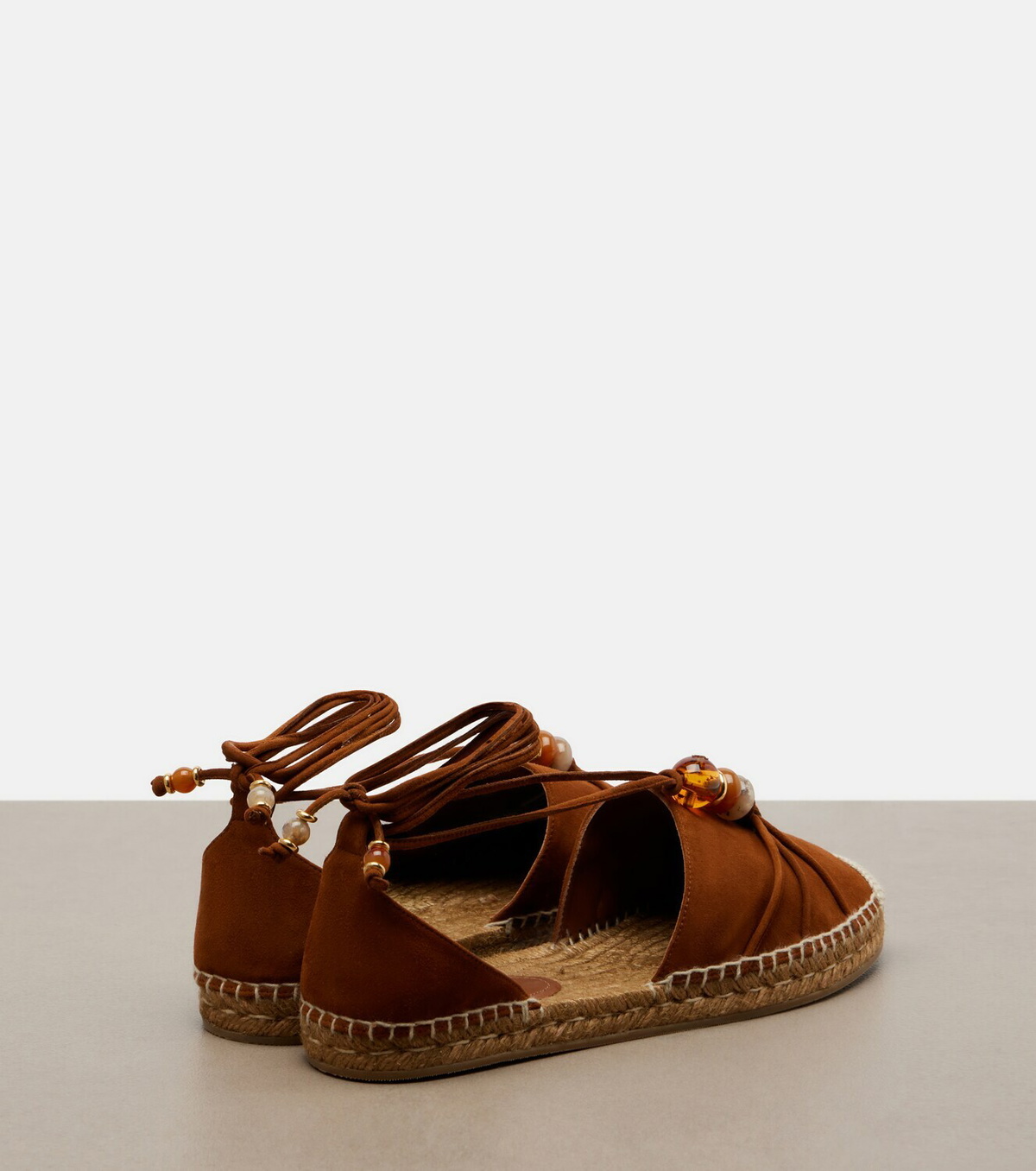 Jimmy Choo Lemi embellished suede espadrilles