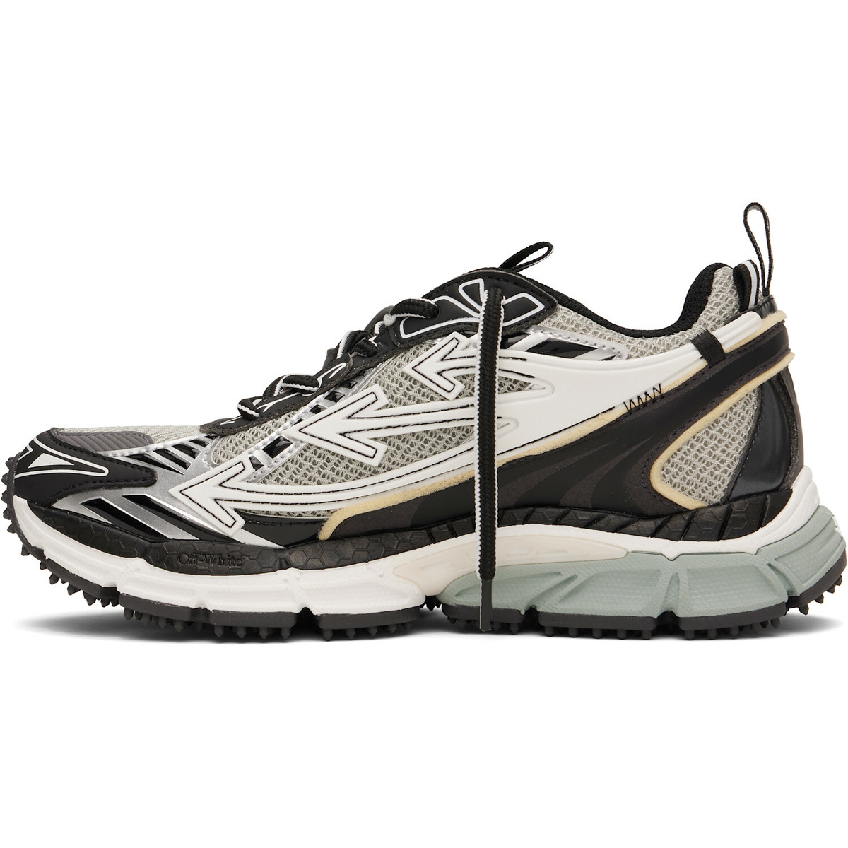 Off-White Gray & Black 'Be Right Back' Mesh Sneakers