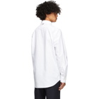 Thom Browne White Oxford 4-Bar Straight Fit Shirt