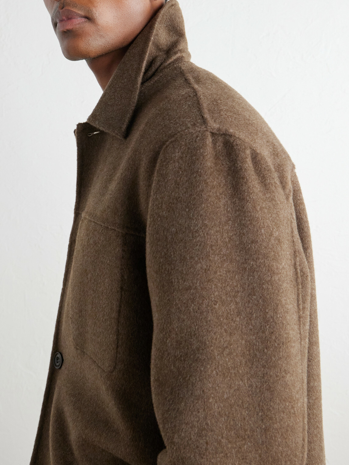 Hartford - Dary Wool-Blend Felt Blouson Jacket - Brown