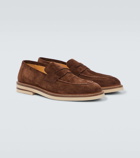 Brunello Cucinelli Suede penny loafers