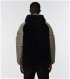 Giorgio Armani - Shearling-paneled hooded down jacket