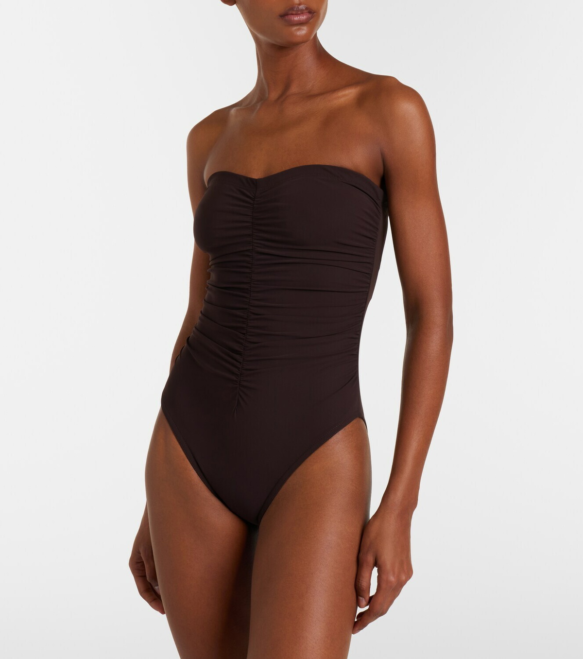 Karla Colletto Ruched bandeau swimsuit