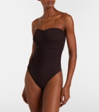 Karla Colletto Ruched bandeau swimsuit