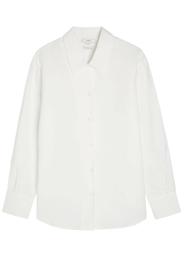 Photo: Vince Covered Button Woven Shirt Cream