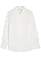Vince Covered Button Woven Shirt Cream