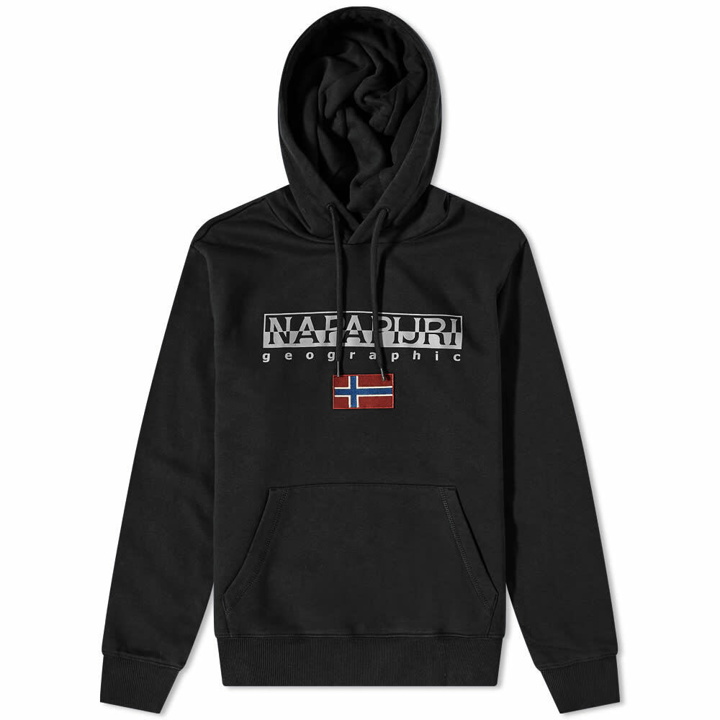 Photo: Napapijri Men's Logo Flag Hoody in Black